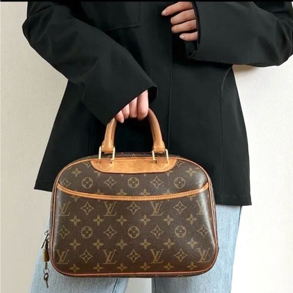 Authenticated Louis Vuitton Trouville Handbag Shoulder Bag Tote Purse - Picture 2 of 16